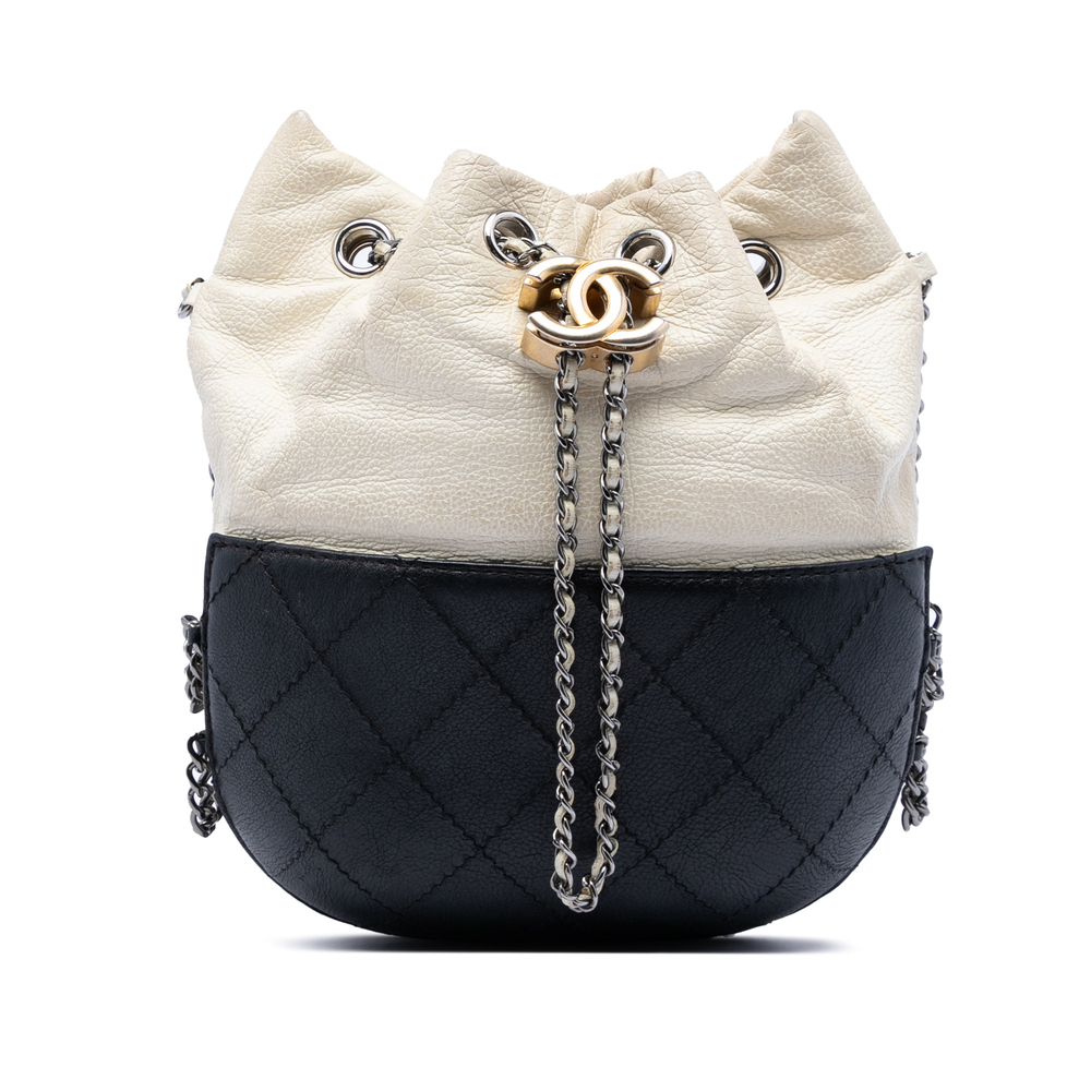 Pre-Loved Chanel Small Bicolor Quilted Calfskin Gabrielle Bucket Bag